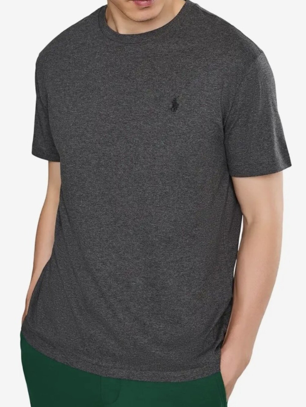 New Polo Ralph Lauren Custom Slim Fit Jersey 100% Cotton Grey T-Shirt Med NWT